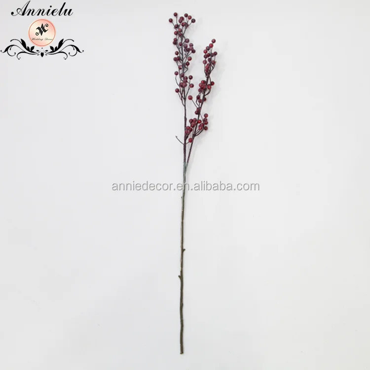 Wedding and Event Decoration Foam Red Berry Artifical Flowers For Decoration Wedding Artificial