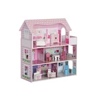 Dollhouse wonderful 3 floors wooden furniture mdf mini doll house toys