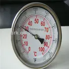 Industrial bimetal thermometer with back 0 to 100 degree