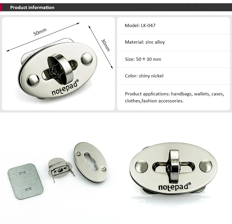 Bag Turn Lock Hardware