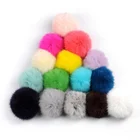 Fast delivery 8cm rabbit fur ball pompoms fluffy for shoes
