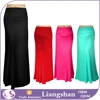 2016 Summer casual elastic waist long skirt women cotton slim fit black skirt