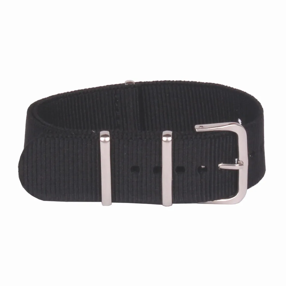 Retro Fashion Black 22mm Army Military Bracelet Nato watch strap belt Nylon Woven Fiber watchband 22 mm Buckle