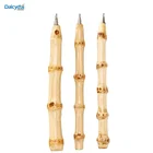 Giant Real natural bamboo root novelty writing pen 2.0mm black refill ink for promotion