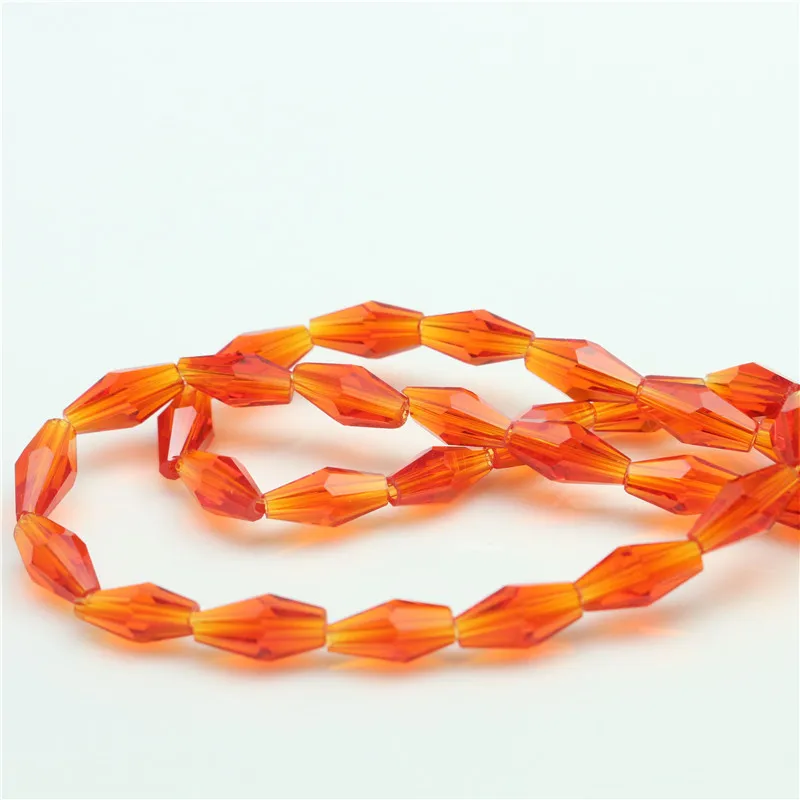 4*8MM DIY Crystal Beads Crystal Glass Loose Beads Wholesale Space Beads (72Pcs/Lot) Long Pointed Rhomboid Beads Fit Clothing