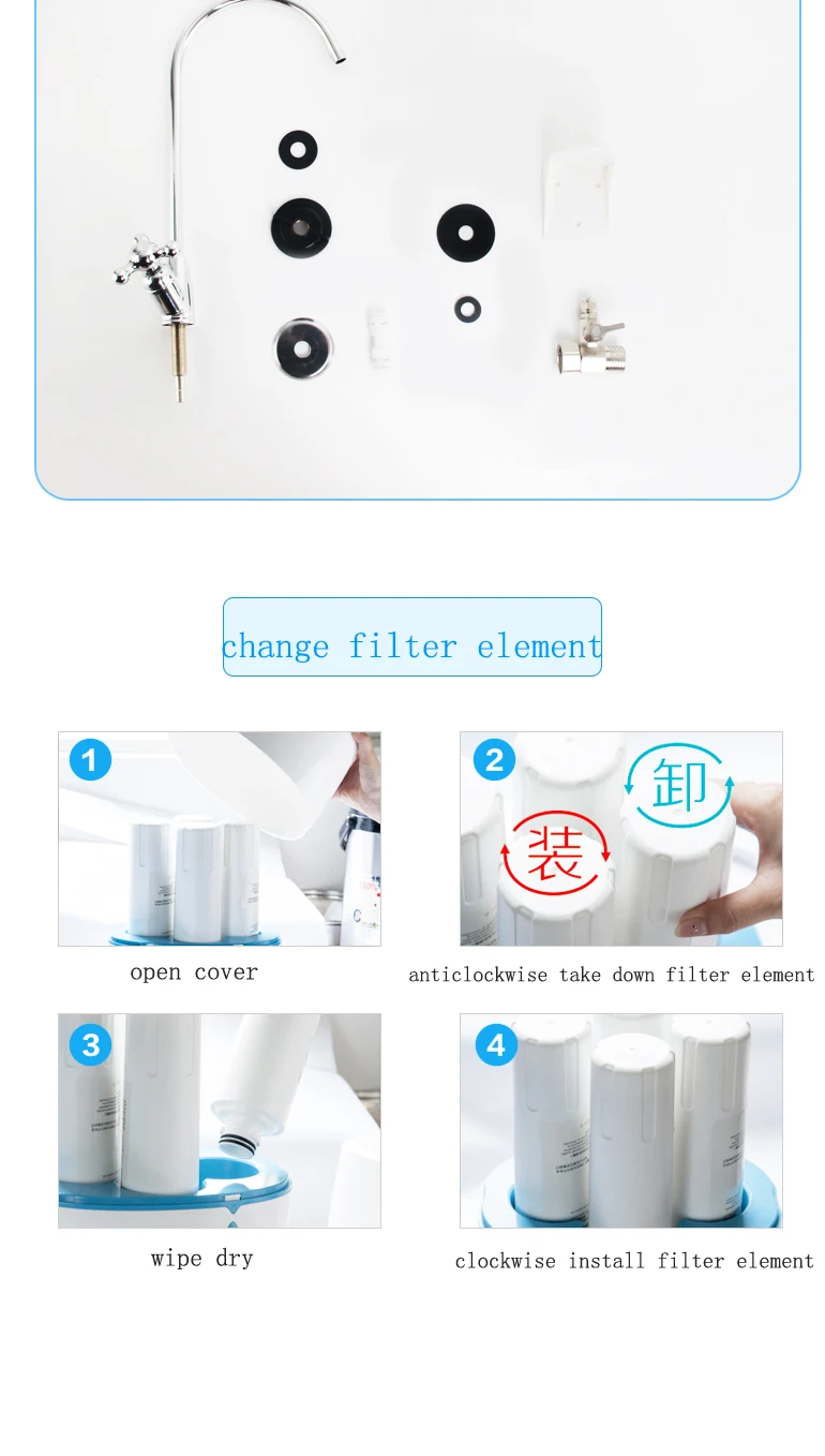 Eco-friendly household water purifier 7 plies filter drinking water purifying for home appliance