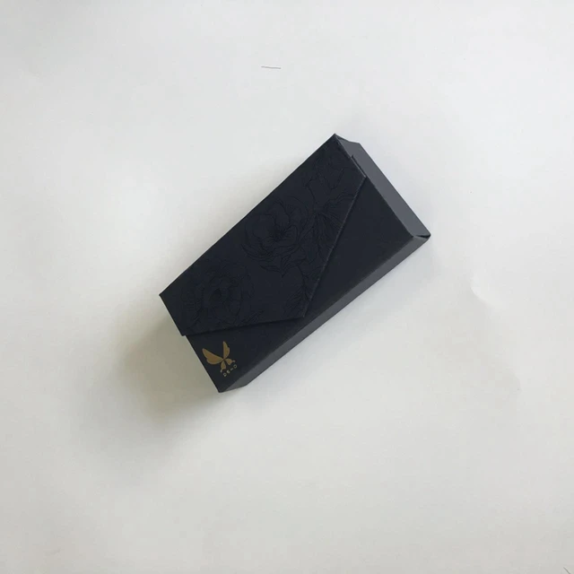 special design black printed double door gift box packaging for