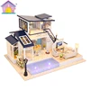 Free Sample Happy 1 24 Dollhouse Accessories,Diy Wooden Miniature Doll House With Light For Educational Kit