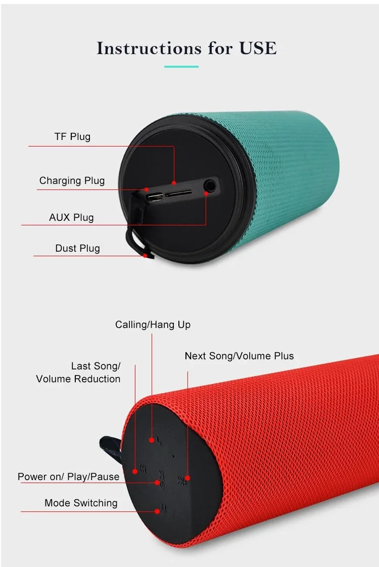 Outdoor Active Subwoofer Computer Music Bass Speakers Mini Portable Wireless Bluetooth Speaker - ANKUX.COM