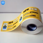 For Shipping Labels Custom Style Glossy Art Paper Custom Size Plain Color Printing Waterproof Packaging Stickers