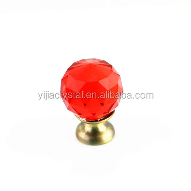 30mm red crystal ball knob for cabinet wholesale