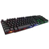 fashion wired gaming style mechanical keyboard with RGB rainbow blacklight