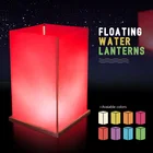 Boomwow High quality white antique brass squared floating candle water lanterns for wedding celebration wishing