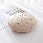 Factory direct Korean fashion beret warm soft 100% wool hat