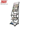Tsd-M1018 Magazine Display Stand For Bookstore ,Reading book stand With Caster, Brochure Display Rack