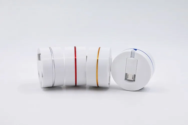 High quality retractable charging cable 3 in 1 usb charging cable round box usb charging cable - ANKUX.COM