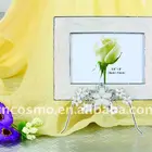 Zinc Alloy-Epoxy coated-Jewels Inseted- Cream Floral w/stand Metal Photo Frames