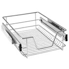 DIY Easy to Install Electroplating Kitchen Pull Out Drawer Basket