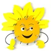 large numerals pale yellow low noise sunflowers shape wall clock