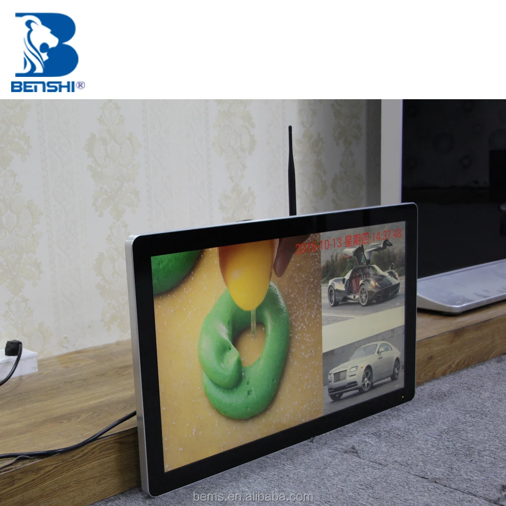 Oem Advertising Led Display 17 19 22 Inch Bus Car Ceiling Mount