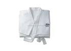 Deluxe white organic cotton robe for spa