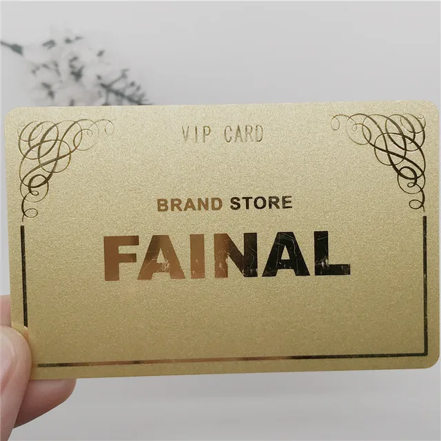 discount gift card with embossing numbering