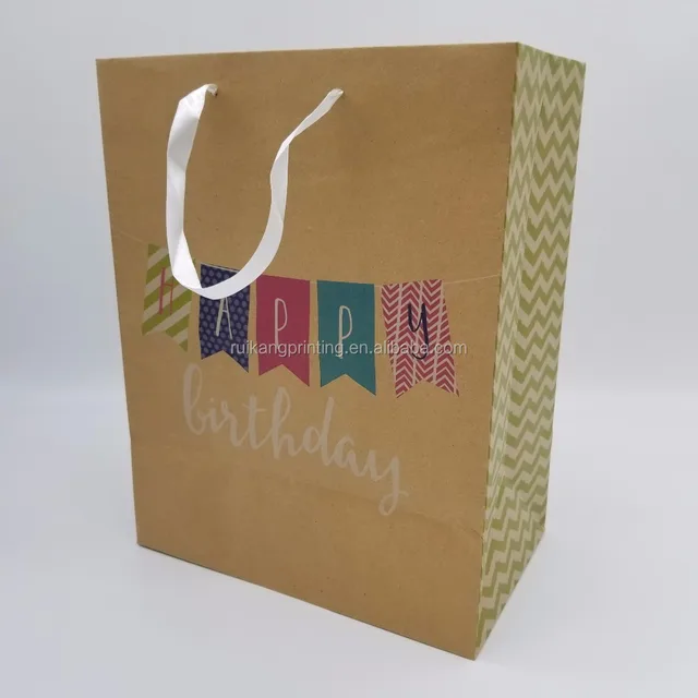 cheap christmas brown kraft paper gift bags wholesale in china