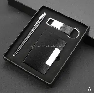 in 1 office use business gift set with card holder keychain pen