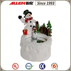 5.8" mini mechanical music box, snowman ice skating music box