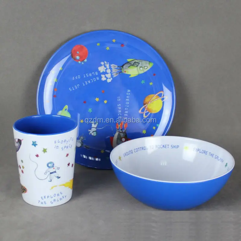 Double- color printing melamine dinner ware sets A5