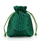 Promotion small custom logo gift bag travel jewelry silk fabric cheap earphones storage pouch drawstring bags for girl