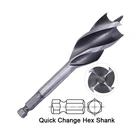 Hex Shank Four Flutes Quad Cutter Wood Auger Drill Bit for Speed Feed Drilling
