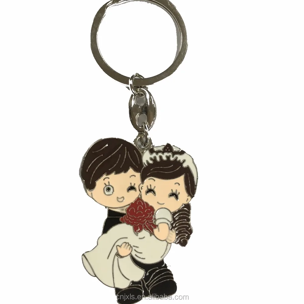 wedding metal charm keychain for gifts , souvenirs