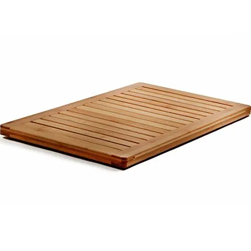 Bamboo Bathroom Waterproof Safety Shower Bath Mat Bathtub Mat Non