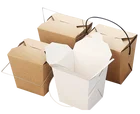 Kraft Paper Lunch Box Portable Disposable Salad Box Food takeaway Packaging Box