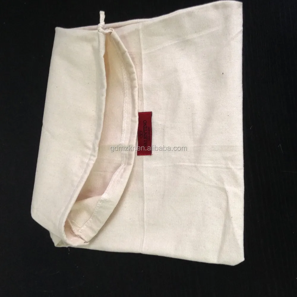 logo custom printed cotton shoe drawstring bag