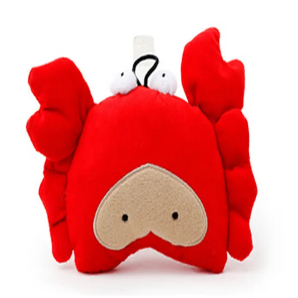 2015 Hot Sales Crab Pets Toy Dog Supplies Pet Puppy Chew Squeaker Squeaky Plush Sound Toy Red High 12cm 1 pcs/lot
