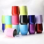 12oz no sweat stainless steel tumbler Double Wall Stainless Steel mug Egg Wine Cups Tumbler with lid