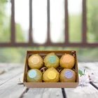 6 Organic & Natural Bath Bombs, Handmade Bubble Bath Bomb Gift Set, Grape Seed