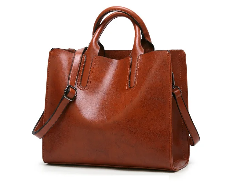 MJ Women Shoulder Bag PU Leather Women's Hot Sale Handbag Tote Bag Leather Crossbody Messenger Bags for Girls Solid Big Capacity (12)