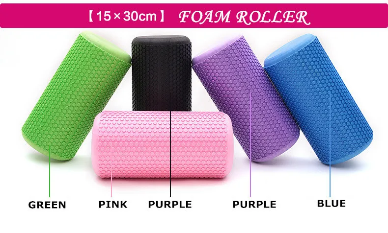 Yoga Blocks EVA Foam Yoga Roller With Massage Floating Point Gym Fitness Equipment 9015cm