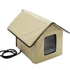 collapsible pets house with removable heated mat