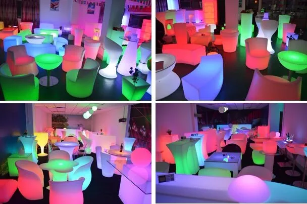 Rechargeable Multi Color Light Glow Cube led Furniture