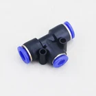 8MM Air Hose Fittings Types T Shape 3-Way Pneumatic PE Tee Tube Connector Fitting