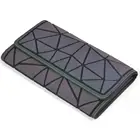 2019 Hot Sale Geometric Rhombus Lattice Clutch Bag Three Fold Luminous Men Women Long Wallet Ladies Purse