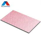 Alucoworld Cladding Acm 6mm Aluminium Composite Panel Brushed Effect Metal Wall for Interior