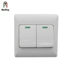 Home hotel office two gang one/ two button wall switch