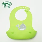 Low quantity easy washable soft adjustable baby waterproof silicone bib