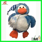 12inch blue plush penguin toy wearing hat
