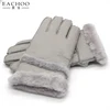 International Children's Day Gift Collection Women Warm Sheepskin Slink Leather Shearling Baby Lamb Fur Gloves